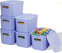 Soddeph 6 Pack Plastic Storage Bins with Lids