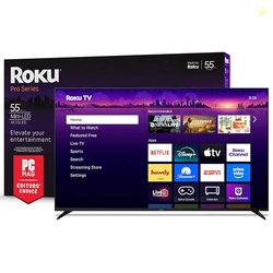 ROKU SMART TV 2025  55-INCH PRO SERIES, MINI-LED TV  ROKUTV WITH BACKLIT VOICE REMOTE PRO  FLAT SCREEN 4K QLED TELEVISION WITH 120HZ REFRESH RATE & DOLBY VISION IQ, LIVE NEWS, SPORTS, ENTERTAINMENT