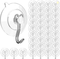 GLUIT Suction Cup Hooks - (40 Suction Hooks) AD