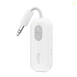 TWELVE SOUTH AIRFLY SE | BLUETOOTH WIRELESS AUDIO TRANSMITTER ADAPTER FOR AIRPODS/HEADPHONES, 20+ HR BATTERY, WORKS WITH 3.5MM AUX JACKS ON AIRPLANES, TVS, GYM EQUIPMENT, AND TRAVEL