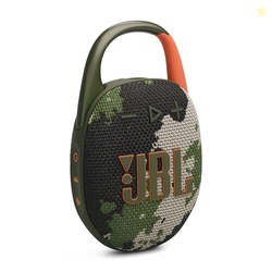 JBL Clip 5 - Ultra-Portable, Waterproof & Dustproof Bluetooth Speaker, Big Pro Sound with Punchy bass, Integrated Carabiner, Up to 12 Hours of Play, Made in Part with Recycled Materials (Squad)