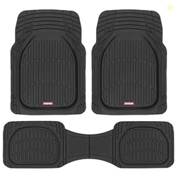 Motor Trend - MT-923-BK 923-BK Black FlexTough Contour Liners-Deep Dish Heavy Duty Rubber Floor Mats for Car SUV Truck & Van-All Weather Protection, Universal Trim to Fit