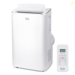 BLACK+DECKER Smart Portable Air Conditioner,12,000 BTU, for Rooms Up To 550 Sq. Ft., Portable AC with Inverter Compressor & Window Kit, BPACT08NM, White
