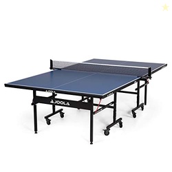 JOOLA Inside Professional MDF Indoor Ping Pong Table with Quick Clamp Table Tennis Net and Post Set - 10 Minute Easy Assembly - Tournament Quality - Foldable with Single Player Playback Mode