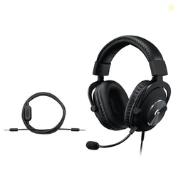 Logitech G Pro X SE Wired Gaming Headset with Microphone: Detachable Mic, DTS Headphone:X 7.1, Memory Foam Ear Pads, 50 mm Drivers, USB DAC Incl. - Black