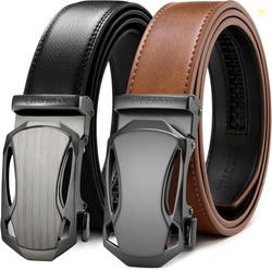 CHAOREN Leather Ratchet Belt Men 2 Pack