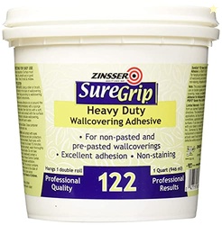 Zinsser 122 SureGrip Heavy Duty Wallcovering Adhesive, Quart