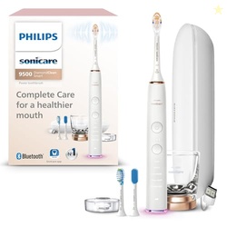 PHILIPS SONICARE DIAMONDCLEAN SMART 9500 ELECTRIC TOOTHBRUSH, SONIC TOOTHBRUSH WITH APP, PRESSURE SENSOR, BRUSH HEAD DETECTION, 5 BRUSHING MODES AND 3 INTENSITY LEVELS, ROSEGOLD, MODEL HX9923/61