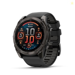 GARMIN FNIX 8  51 MM, AMOLED, SAPPHIRE, PREMIUM MULTISPORT GPS SMARTWATCH, LONG-LASTING BATTERY LIFE, DIVE-RATED, BUILT-IN LED FLASHLIGHT, CARBON GRAY DLC TITANIUM WITH PEBBLE GRAY BAND