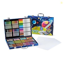 CRAYOLA INSPIRATION ART CASE SPACE COLORING SET (140PCS), ART KIT FOR KIDS, CRAYONS, MARKERS, PENCILS, HOLIDAY & CHRISTMAS GIFT FOR BOYS & GIRLS, AGES 5, 6, 7 [AMAZON EXCLUSIVE]