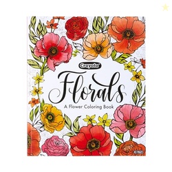Crayola Floral Adult Coloring Book (40pgs), Flower Adult Coloring Pages, Stress Relief Activity, Mindfulness Gift for Teens & Adults, 9+
