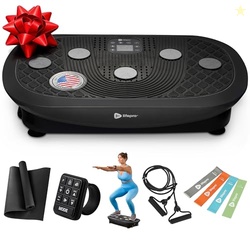 LIFEPRO RUMBLEX PLUS 4D VIBRATION PLATE EXERCISE MACHINE-TRIPLE MOTOR OSCILLATION, LINEAR, PULSATION + 3D/4D MOTION VIBRATION PLATFORM,WHOLE BODY VIBRATION MACHINE FOR WEIGHT LOSS&SHAPING(BLACK)