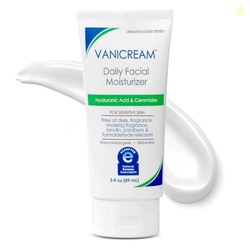 VANICREAM DAILY FACIAL MOISTURIZER WITH CERAMIDES AND HYALURONIC ACID - FORMULATED WITHOUT COMMON IRRITANTS FOR THOSE WITH SENSITIVE SKIN, 3 FL OZ (PACK OF 1)