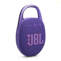 JBL Clip 5 - Ultra-Portable, Waterproof & Dustproof Bluetooth Speaker, Big Pro Sound with Punchy bass, Integrated Carabiner, Up to 12 Hours of Play, Made in Part with Recycled Materials (Purple)