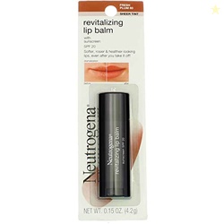 NEUTROGENA REVITALIZING TINTED LIP BALM WITH SPF 20, HYDRATING TINTED LIP CARE WITH SUNSCREEN, MOISTURIZING SHEER TINT FOR SOFTER, HEALTHIER-LOOKING LIPS, SHEER FRESH PLUM 60, 0.15 OZ