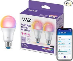 WiZ Connected Smart Light Bulbs, 2-Pack
