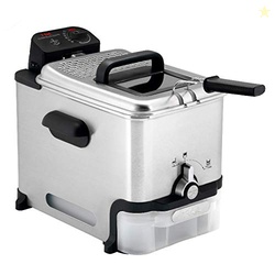 T-fal 3.5L Stainless Steel Deep Fryer with Basket for Home Use, 1700W, Deep Fryer with Oil Filtration, Temp Control, Digital Timer