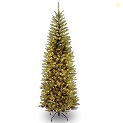 National Tree Company 6.5 ft Pre-Lit Downswept Douglas Fir Artificial Christmas Tree, 650 Clear Lights, 1,227 Tips, Includes Stand, Green