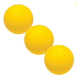 Champion Sports Lacrosse Balls  Official Size Equipment for Professional, College & Grade School Games, Practices & Recreation, NCAA, NFHS & SEI Certified, 3-Pack, Yellow