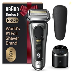 Braun Series 9 PRO+ Electric Razor for Men, 5 Pro Shave Elements & Precision Long Hair Trimmer, 6in1 SmartCare Center, Wet & Dry Electric Shaver for Smooth Skin with 60min Battery Runtime, 9567cc