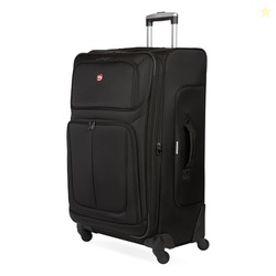 SWISSGEAR SION SOFTSIDE EXPANDABLE LUGGAGE, BLACK, CHECKED-LARGE 29-INCH