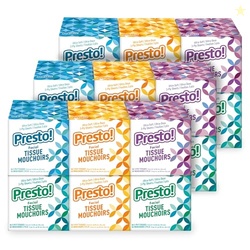 Amazon Brand - Presto! Ultra-Soft 3-Ply Premium Facial Tissues, 1188 Count (18 Packs of 66), (Packaging May Vary)