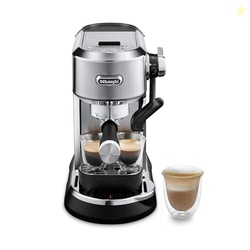 De'Longhi Dedica Maestro Plus Espresso Machine, Automatic Steam Wand, 3 Coffee Temp & Milk Foam Settings, 54oz Removable Tank, Easy-to-Clean Dishwasher-Safe Parts, Compact Stainless Steel Design