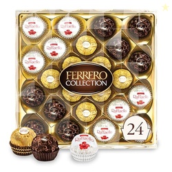 Ferrero Collection, Premium Assorted, Hazelnut, Dark Chocolate and Coconut, 24 Count Holiday Gift Box, 9.1 oz