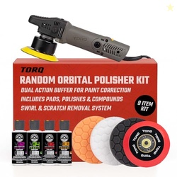 CHEMICAL GUYS TORQX RANDOM ORBITAL POLISHER, PADS, POLISHES, AND COMPOUNDS KIT - CAR POLISHING KIT SAFE FOR TRUCKS, SUVS, MOTORCYCLES, AND MORE, 700W MOTOR, 8MM ORBIT, 9-PIECE SET