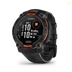 GARMIN INSTINCT 3 45MM, SOLAR CHARGED DISPLAY, RUGGED OUTDOOR GPS SMARTWATCH, METAL-REINFORCED BEZEL, BUILT-IN FLASHLIGHT, BLACK