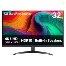LG 32UR500K-B ULTRAFINE 32-INCH 4K UHD (3840X2160) COMPUTER MONITOR HDR10 BUILT-IN SPEAKER X2 ONSCREEN CONTROL READER MODE FLICKER SAFE BORDERLESS DESIGN HDMIX2 DISPLAYPORT BLACK
