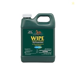 Farnam Wipe Original Formula Fly and Tick Protectant for Horses, Ready-to-Use Formula, 32 Fluid Ounces, One Quart Container
