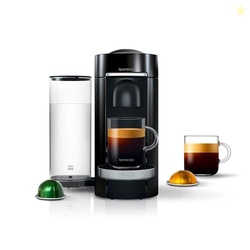 NESPRESSO VERTUOPLUS DELUXE COFFEE AND ESPRESSO MACHINE BY DE'LONGHI, 37 OZ, BLACK