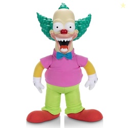 DISNEY THE SIMPSONS TALKING KRUSTY DOLL PLUSH, 16-INCHES TALL GOOD AND EVIL KRUSTY PULL STRING DOLL TOY, FROM THE CLASSIC TREEHOUSE OF HORROR III EPISODE
