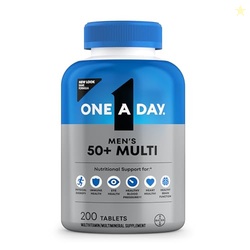 ONE A DAY MENS 50+ HEALTHY ADVANTAGE MULTIVITAMIN, MULTIVITAMIN FOR MEN WITH VITAMINS A, C, E, B6, B12, CALCIUM AND VITAMIN D, TABLET, 200 COUNT (PACK OF 1)