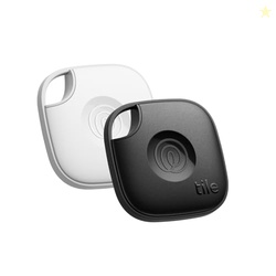 TILE BY LIFE360 MATE - BLUETOOTH TRACKER, KEYS FINDER AND ITEM LOCATOR FOR KEYS, BAGS AND MORE. PHONE FINDER. BOTH IOS AND ANDROID COMPATIBLE. 2-PACK (BLACK/WHITE)