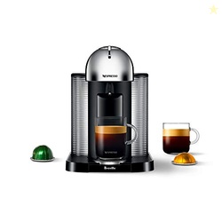 NESPRESSO VERTUO COFFEE AND ESPRESSO MAKER BY BREVILLE, CHROME