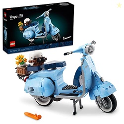 LEGO Icons Vespa 125 Model Building Kit - Vintage Italian Scooter DIY Craft Kit for Adults, Ages 18+ - Gift for Birthdays - Includes Kickstand for Easy Display - 10298