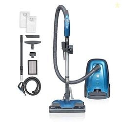 KENMORE BC3005 PET FRIENDLY LIGHTWEIGHT BAGGED CANISTER VACUUM CLEANER WITH EXTENDED TELESCOPING WAND, HEPA, 2 MOTORS, RETRACTABLE CORD, AND 4 CLEANING TOOLS, BLUE