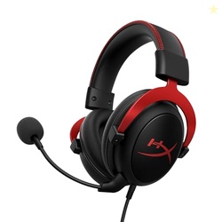 HyperX Cloud II - Gaming Headset, 7.1 Surround Sound, Memory Foam Ear Pads, Durable Aluminum Frame, Detachable Microphone, Works with PC, PS5, PS4, Xbox Series X|S, Xbox One  Red