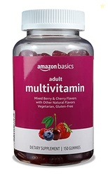 Amazon Basics Adult Multivitamin Gummies, Mixed Berry & Cherry, 150 Gummies, 75-Day Supply, Pack of 1 (Previously Solimo)