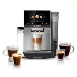 Bosch 800 Series Fully Automatic Espresso and Coffee Machine  36 Drinks with Coffee World, Cold Brew, Double Cup, Integrated Milk Container, Smart Features, in Silver TQU60307