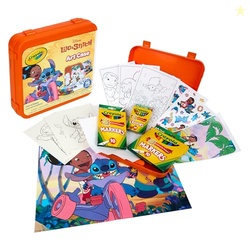 Crayola Lilo & Stitch Coloring Art Case (75+ Pcs), Markers, Crayons, Coloring Pages, Stickers & Poster, Art Kit for Kids, Lilo & Stitch Gift for Girls & Boys, 5+