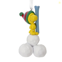 Hallmark Peanuts Woodstock with Snowballs Christmas Ornament