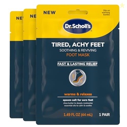 Dr. Scholl's Tired, Achy Feet Soothing & Reviving Foot Mask, 3 Pair, Warming Booties