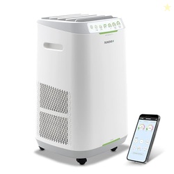 NUWAVE FOREVER SMART AIR PURIFIER FOR HOME, NEVER REPLACE AIR FILTER SYSTEM, PATENTED 7-STAGE FILTRATION, CLEANS LARGE ROOM UP TO 2,002 SQ FT, ADJUSTABLE FLOW PANEL, WASHABLE & REUSABLE FILTERS