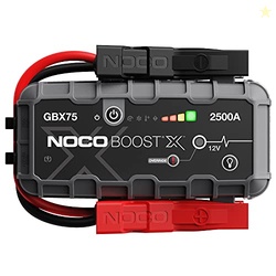 NOCO BOOST X GBX75: 2500A ULTRASAFE JUMP STARTER  12V LITHIUM BATTERY BOOSTER PACK, PORTABLE JUMP BOX, POWER BANK & JUMPER CABLES - FOR 6.5L GAS AND 4.0L DIESEL ENGINES
