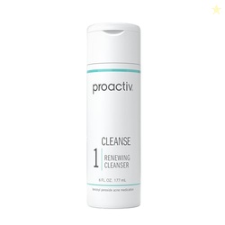 Proactiv Acne Cleanser - Benzoyl Peroxide Face Wash and Acne Treatment - Daily Facial Cleanser and Hyularonic Acid Moisturizer with Exfoliating Beads - 90 Day Supply, 6 Fl Oz