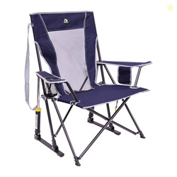 GCI Outdoor Comfort Pro Rocker Collapsible Rocking Chair & Outdoor Camping Chair, Indigo Blue