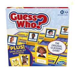 Hasbro Gaming Guess Who? Board Game, with People and Pets Cards, The Original Guessing Game, Kids, Ages 6+(Amazon Exclusive)